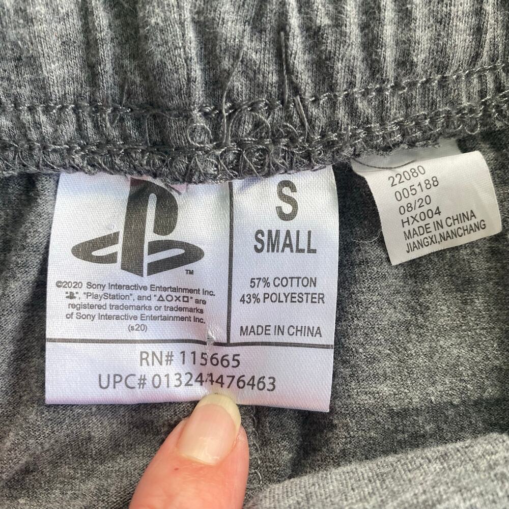 PlayStation Lounge Pants • Gray • Size Small • Logo Graphic • Pockets - Picture 2 of 4